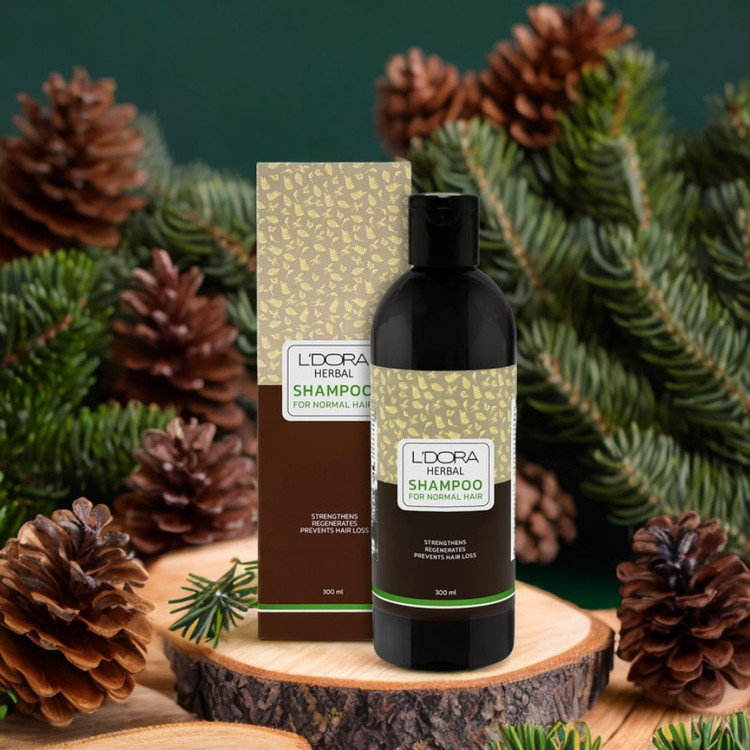 شامپوگیاهی مناسب موهای معمولی لدورا هربال 300 میلیلیتر