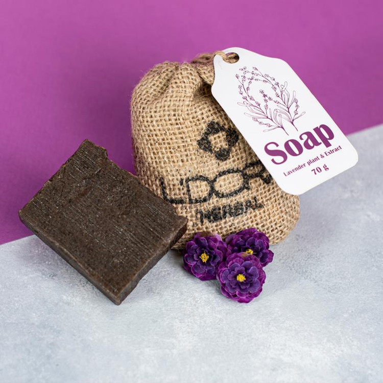 صابون گیاهی حاوی عصاره و گیاه اسطوخودوس لدورا