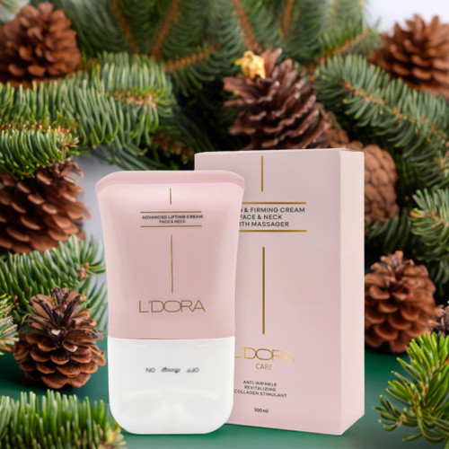 کرم لیفتینگ صورت و گردن ماساژور دار جوان ساز لدورا کر 100 میلی لیتر