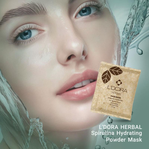 ماسک پودری اسپیرولینا آب رسان لدورا هربال 10 عددی