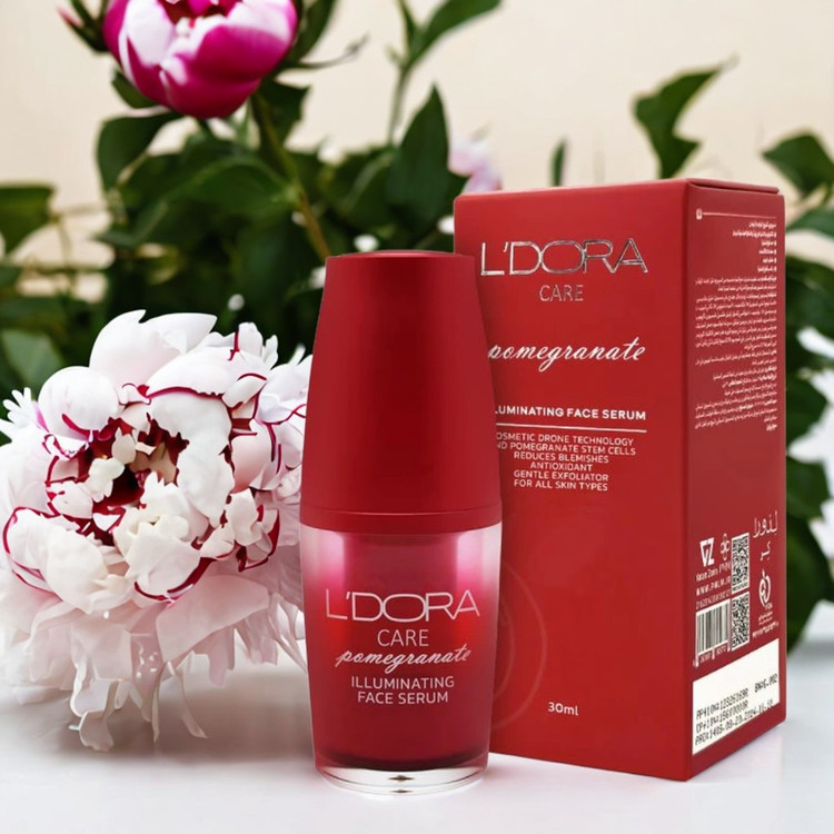 سرم روشن کننده صورت انار مناسب انواع پوست لدورا