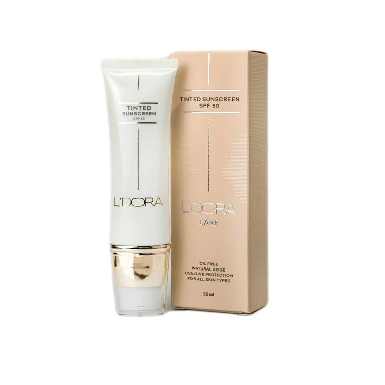 کرم ضدآفتاب +SPF50 بی رنگ مناسب انواع پوست لدورا کر